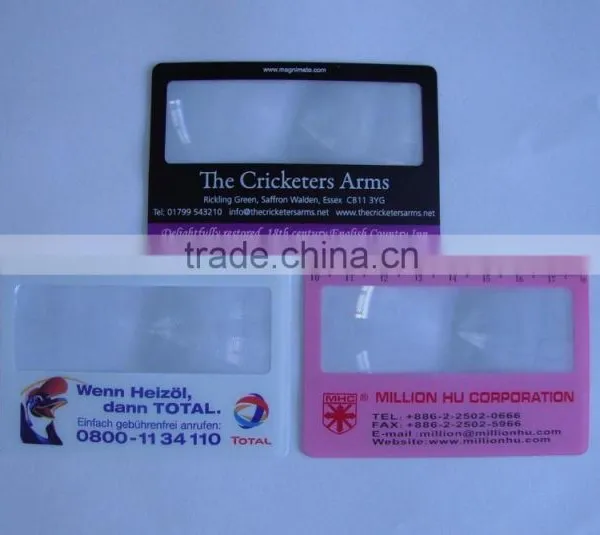 Credit Card Magnifier Promotional Custom Plastic Credit Card Size