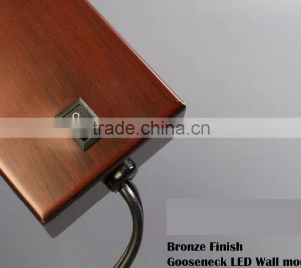 Flexible 3w Goose Neck Wall Light for Bed Reading Lamp photo-2