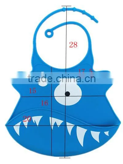 Washable Food Crumb Catcher Shark Silicone Baby Bib photo-6
