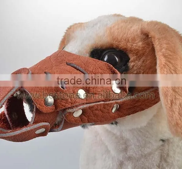 Pure Leather Pet Dog Toe Clip Mask photo-2