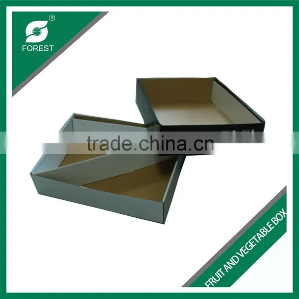 BLACK MATT CUSTOM CORRRUGATED FRUIT CARTONS RECYCLED MATERIAL PAPER PACKING BOXES FOR SALE photo-3