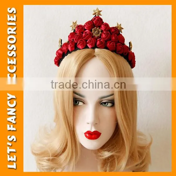 PGHD0238 Wholesale Tiara Crown Rose Crown With Star Decorated Women Fancy Slippers
