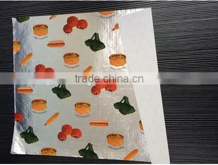 Printed Food Laminate Aluminum Foil Paper Sheet Hamburger Wrapper,paper Foil for Food photo-6