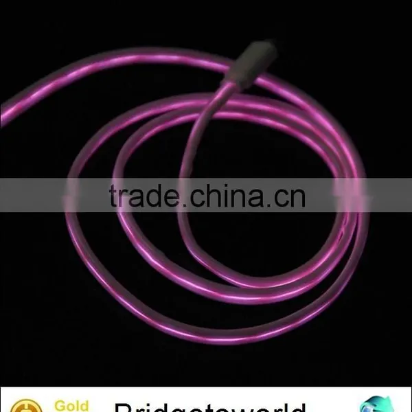 Good Quality Colorful Luminous Universal Micro Usb LED Light Data Sync Cable Charger photo-2