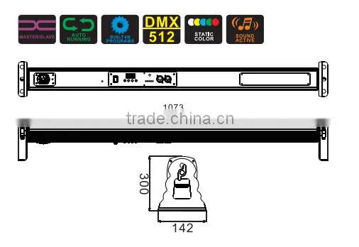 8 Sections Pixel 240*10mm Battery Operated DMX LED Bar photo-3