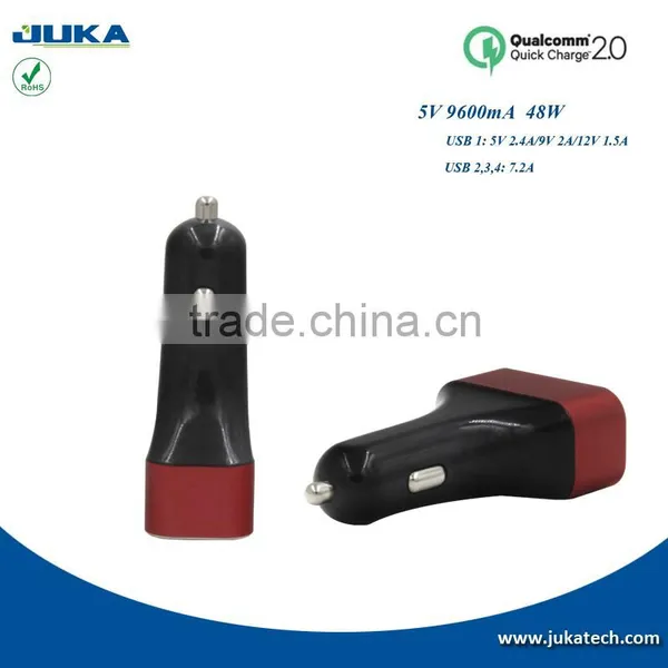 Portable Electric 4 Port Usb Car Charger for Iphone Ipad and Android Phone photo-4