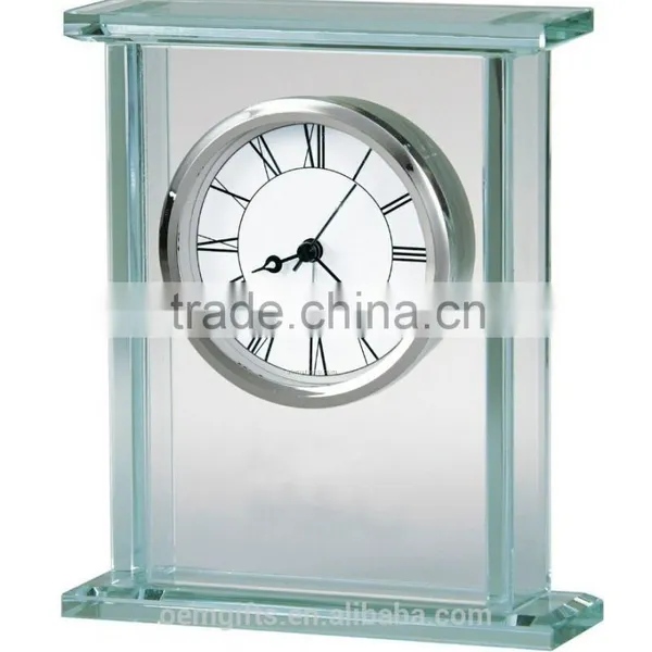 Glass And Metal Gift Mantel Alarm Clock Gift Clock