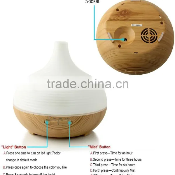 Home Use Light Wood Grain 300ml 14W Can Be Timed Air Aroma Diffuser photo-4