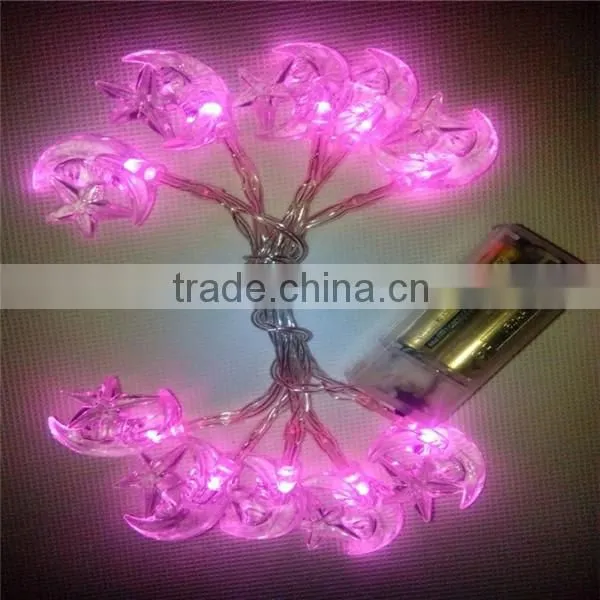 10L led battery moon and star light led christmas string light