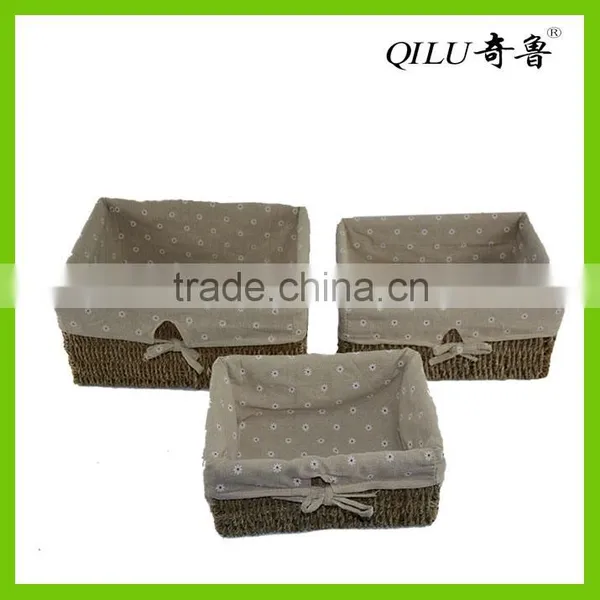 Sea Grass Basket With Cut-out Handles FG-344 photo-2