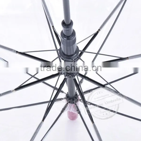 Fashion Straight Transparent Bubble Poe Umbrella photo-5