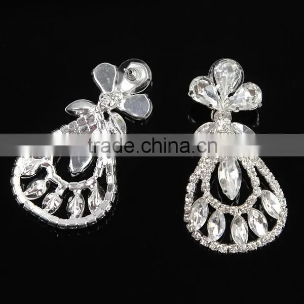 Latest Fashion Hot Sale Bling Fancy Crystal Earrings Wholesale J0784Y photo-2