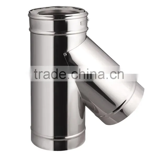 CE Double Wall Metal Stainless Steel 135 Degree Tee for Fireplace Chimney photo-3