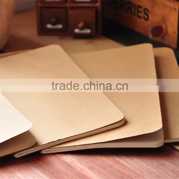 Blank Notepad Book Vintage Soft Copybook Daily Memos Kraft Cover Journal Notebooks photo-3