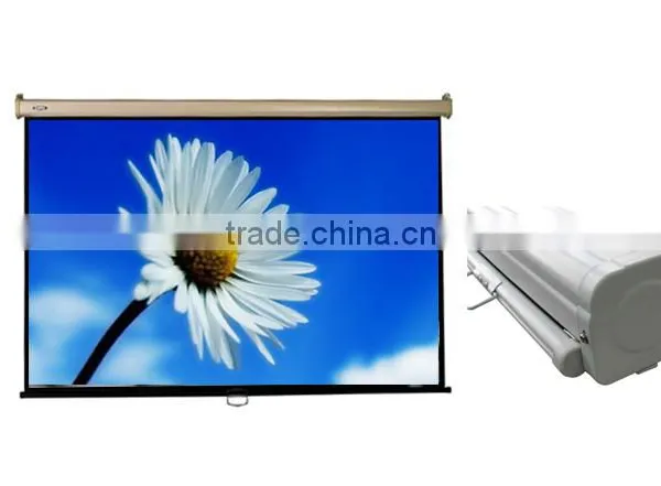 Manual Wall Mounted Projector Screen/Projection Screen Matee White Projector Screen photo-6