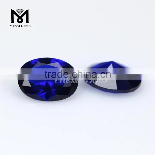 Messi Gems Fashionable Oval Cut 10 x 12 108# Blue Synthetic Spinel photo-5