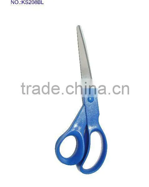 Blue Plastic Handle Best Household Scissors Rubber Plastic Handle Scissors