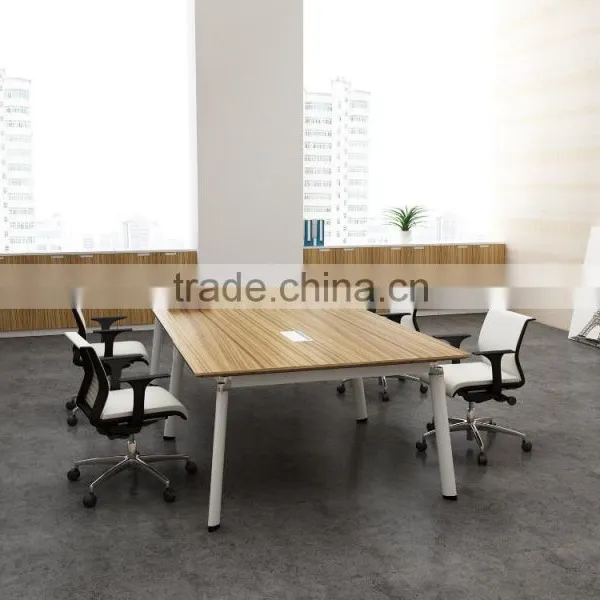 Modern Style Medium Size Conference Table With Metal Legs photo-2