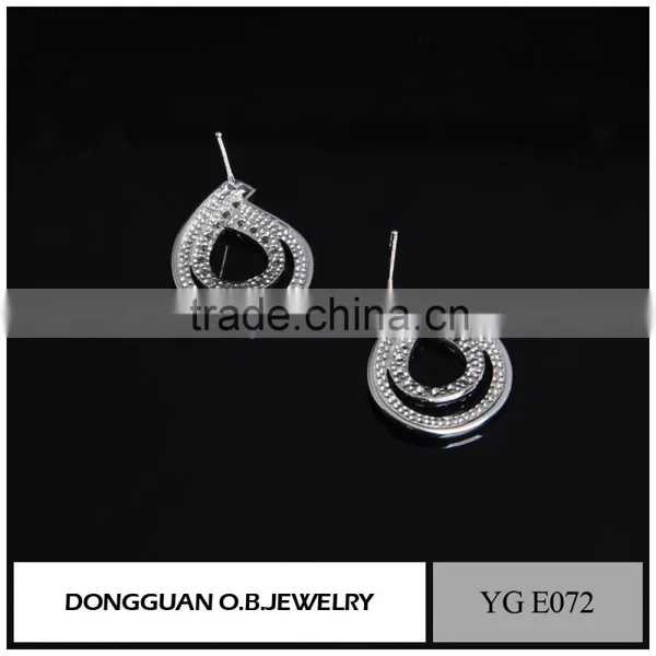 Fashion Diamond Shape Earring Without Stone for Grils Hot Selling Simple Earring photo-6