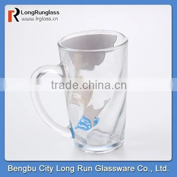 LongRun 360ml Hot New Products for 2015 Promotional Drinking Glass Mug Handle With Customer's Logo photo-2