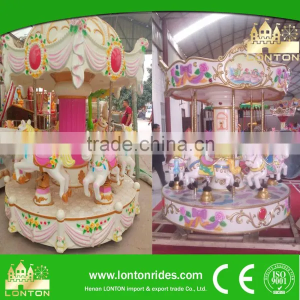 Coin Game Machine 3/6 Seats Mini Merry go Round for Children Games photo-4