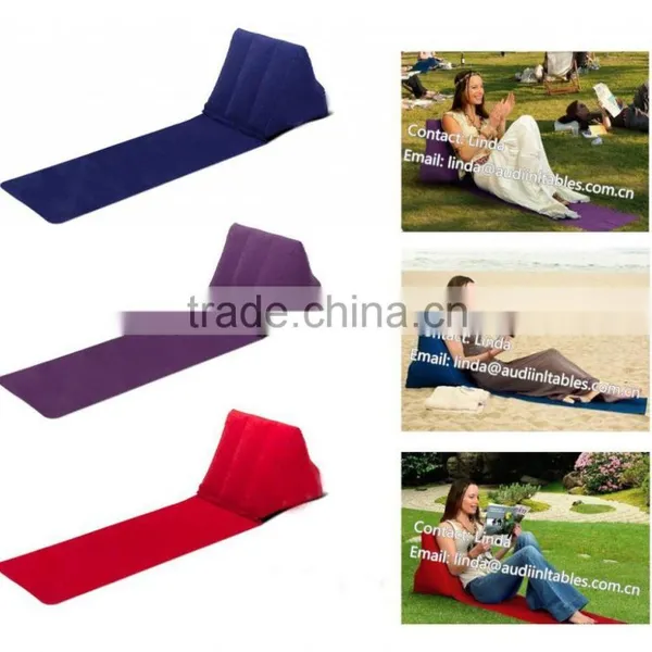 Flocking Wicked Wedge Inflatable Back Pillow Cushion Chair Sun Lounger photo-3