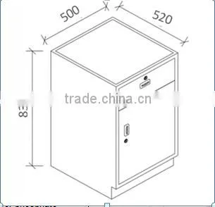 Best Price Under Bench Countertop Single Door Lab Metal Cabinet With Drawer & Tier Partitions for Lab Table