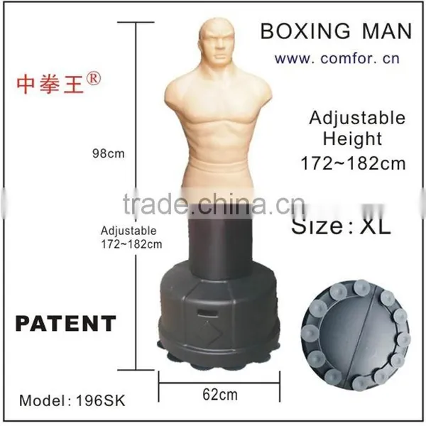 Boxing Man Dummy Heavy Punching Bag Stand Training Dummy With Adjustable Height