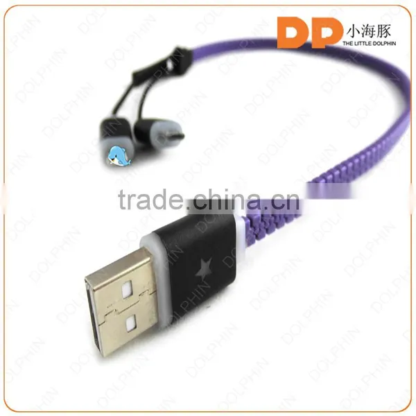 New Products 2016 Colorful Usb Cable 2 in 1 Usb Cable for Apple Macbook photo-5