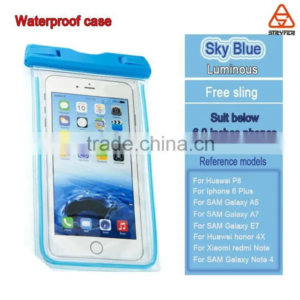 Luminous Transparant Water Proof Bag Phones Portable Outdoor 100% Sealed Waterproof Case photo-3