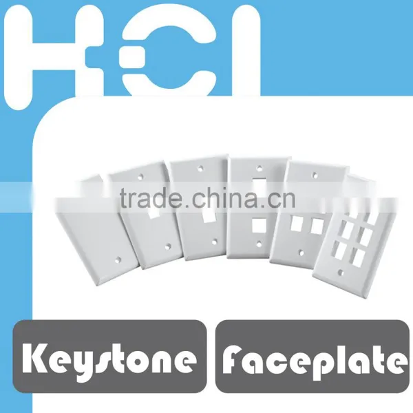 Taiwan Manufacturer Easy Installation RJ45 Keystone 1 to 6 Port Faceplate