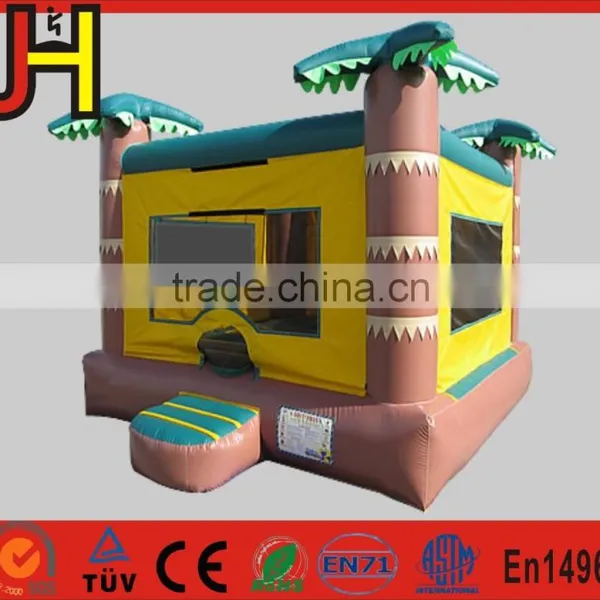 Commercial Tropical Theme Double Lanes Inflatable Water Slide For Sale photo-5