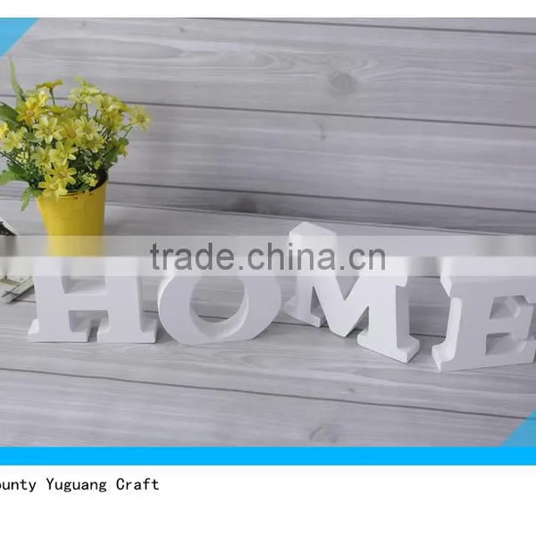 White MDF Letter HOME Decorative Wood Letter photo-2