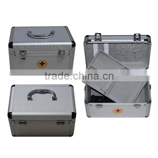 Heavy Duty Portable Emergency Medical Aluminum First Aid Kit Box photo-2