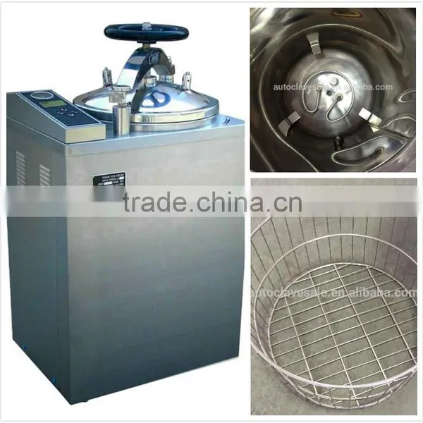 Hot Sale Vertical Pressure Steam Sterilizer With Fully Automatic Mircrocomputer Digital Display Double Sterilizing Baskets