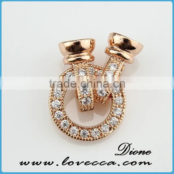 Supply Cooper Micropave Setting Pendant Gold Plating Jewelry Pendant for Weeding photo-5