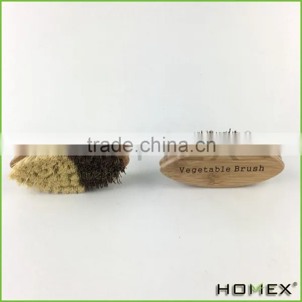 Natural Bamboo Vegetable Scrubbing Brush Homex BSCI/Factory photo-3