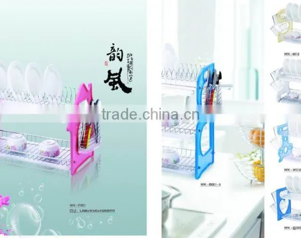 3 Layer Dish Organizer/ Plastic Dish Drainer With Plastic Handle photo-3