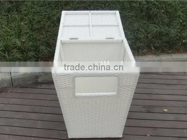 White Aluminum Outdoor Furniture Waterproof Rattan Storage Boxs photo-3