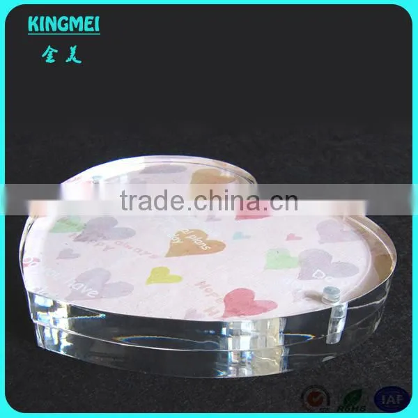 2015 Custom Wholesale Romantic Acrylic Heart Shaped Magnetic Photo Frame photo-2