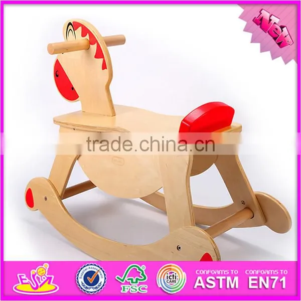 2016 New Fashion Baby Wooden Diy Rocking Horse, Hot Sale Kids Wooden Diy Rocking Horse W16D063 photo-2