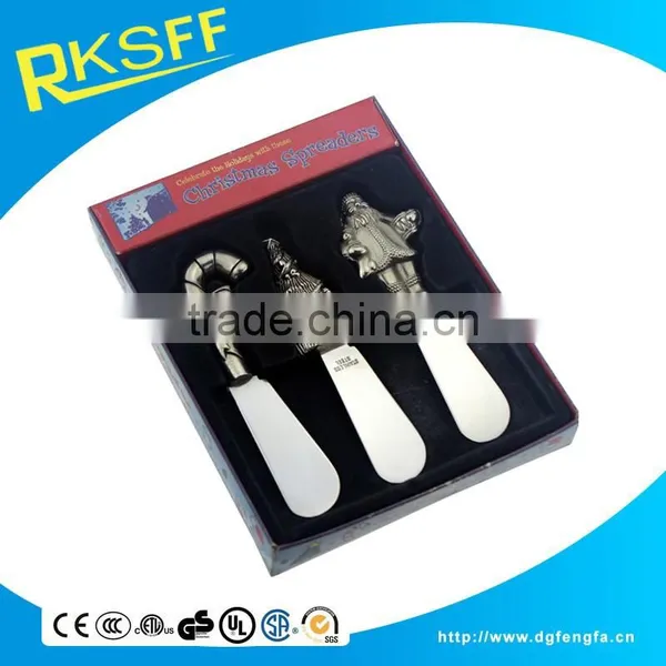 Christmas Butter Knife Cheese Tools Tableware With Zinc Alloy Handle and Stainless Steel Blade photo-6