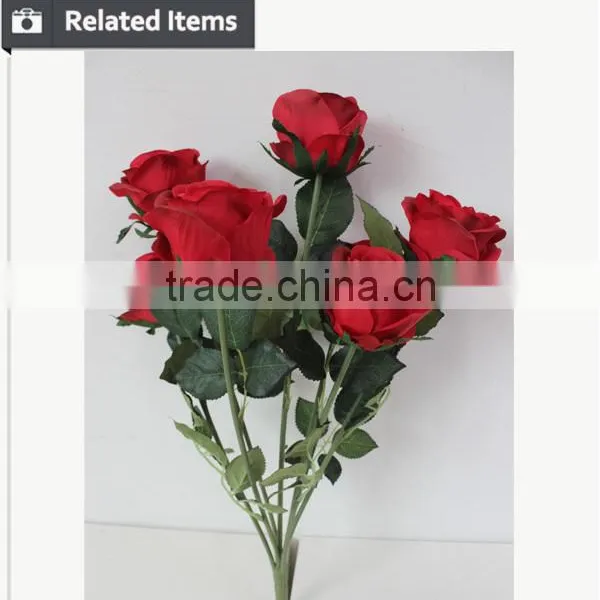 Factory Direct Artificial Bouquet Wedding Rose Flowers photo-5