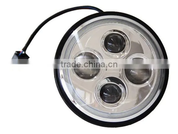 7inch Led Round Angel Eyes Head Lights High/low Beam Motorcycle Led Head Light photo-3