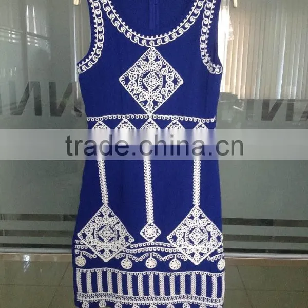 New Design Elegant Sapphire Women Dress