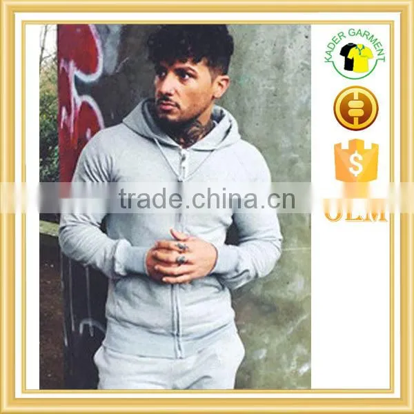 Mens Cotton Stretch Gym Tracksuits Workout Sports Suits Custom Logo photo-2