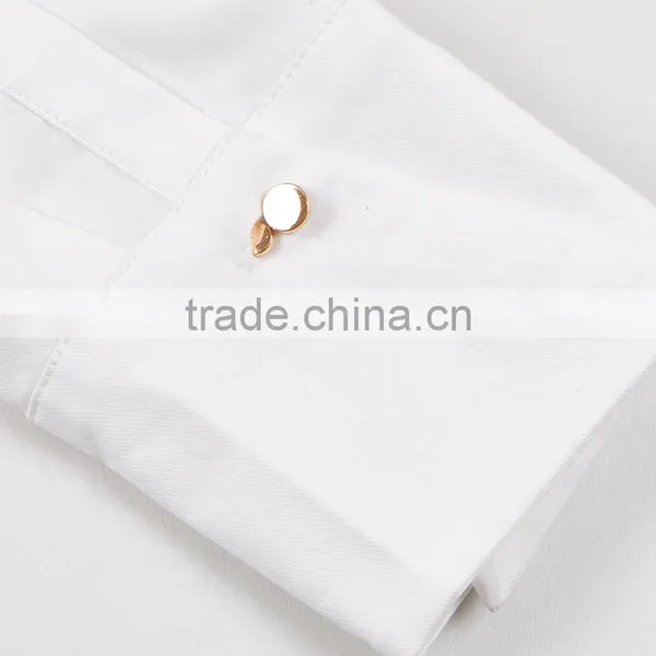 2017 New Design Ladies Office Wear White V-neck Collar Blouse for Women photo-5
