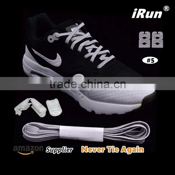 Hot Selling Flexible No-Tie Flat High Quality Easy to Untie Shoe Lace - Green Simple Tied Shoelaces for Son and Daughter photo-2