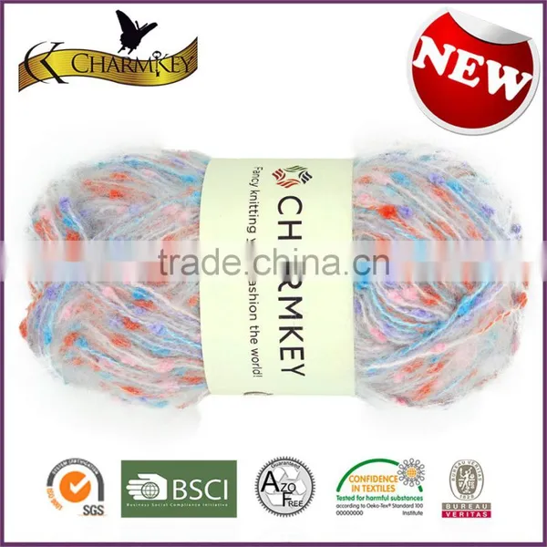 Charmkey Fashion Mohair Yarn Type Acrylic Mohair Like Yarn Polyester Blend Yarn for Women Sweaters photo-3