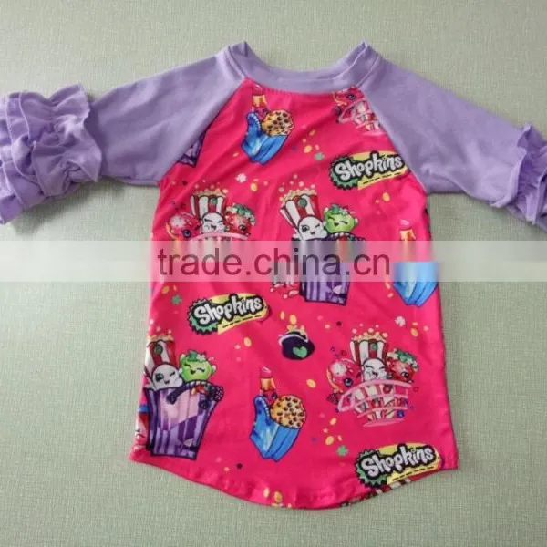 Fashion Baby Girl Cute Valentine Holiday Long Sleeve Heart Raglan Tops Boutique Child Clothes Wholesale photo-2